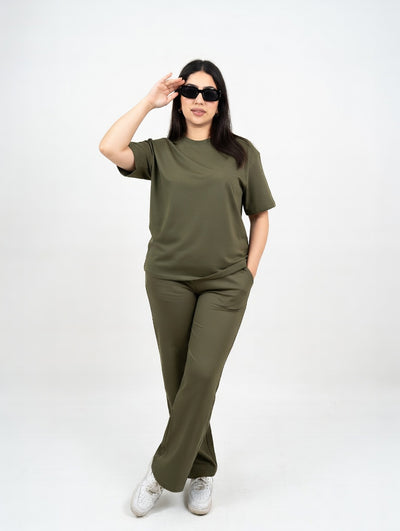 Ensemble "Urban Comfort" – Coupe Demi-Manche  kaki