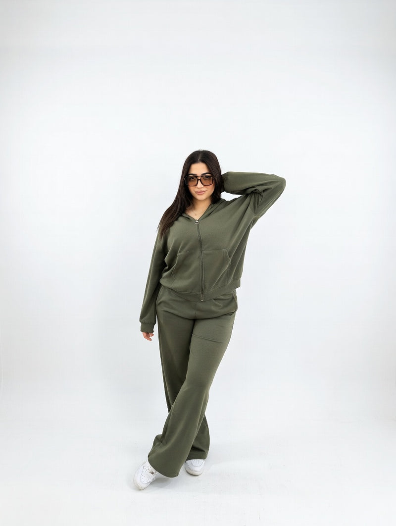 Ensemble Co-ord Lounge Vert Militaire Clair