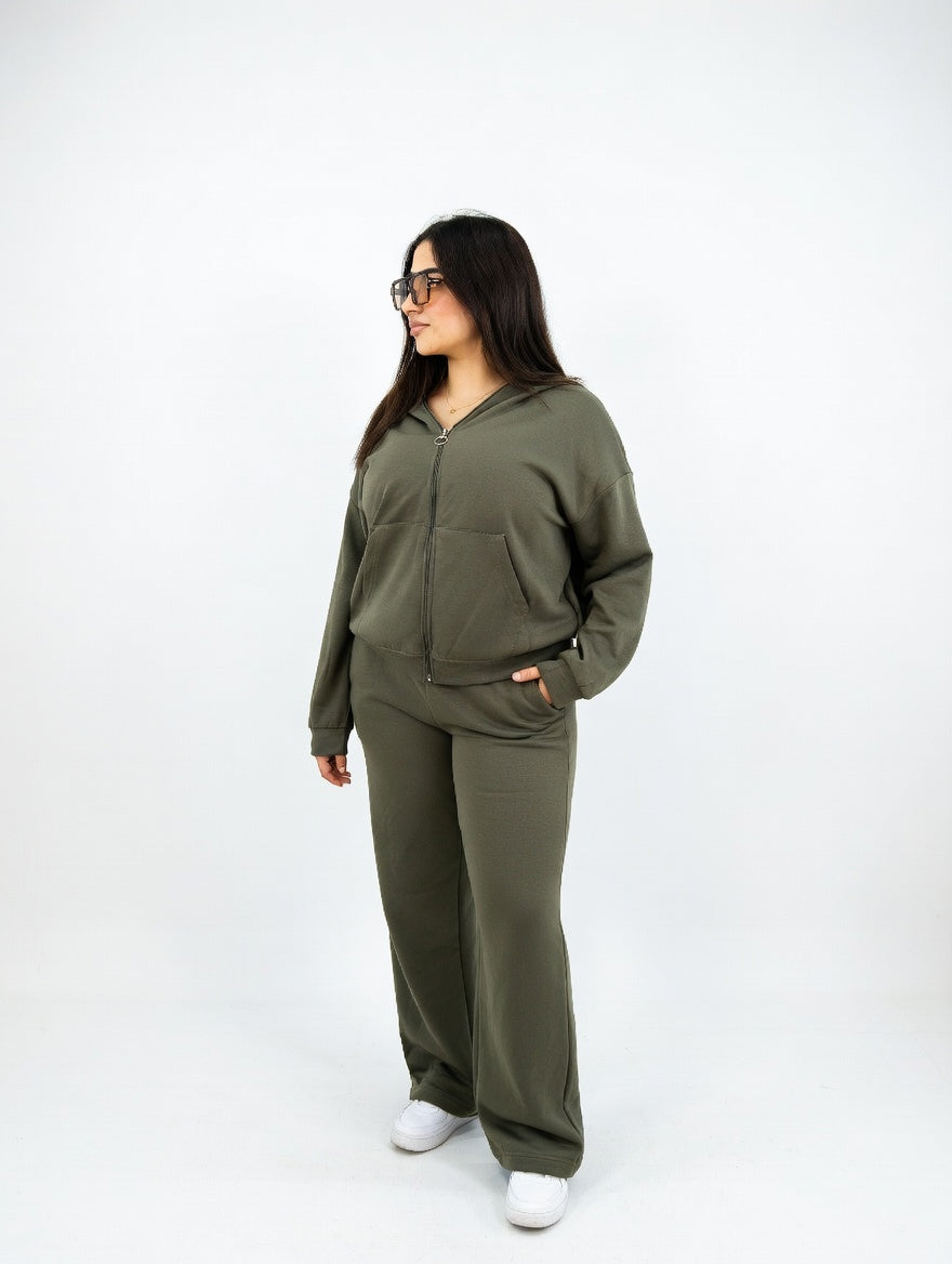 Ensemble Co-ord Lounge Vert Militaire Clair
