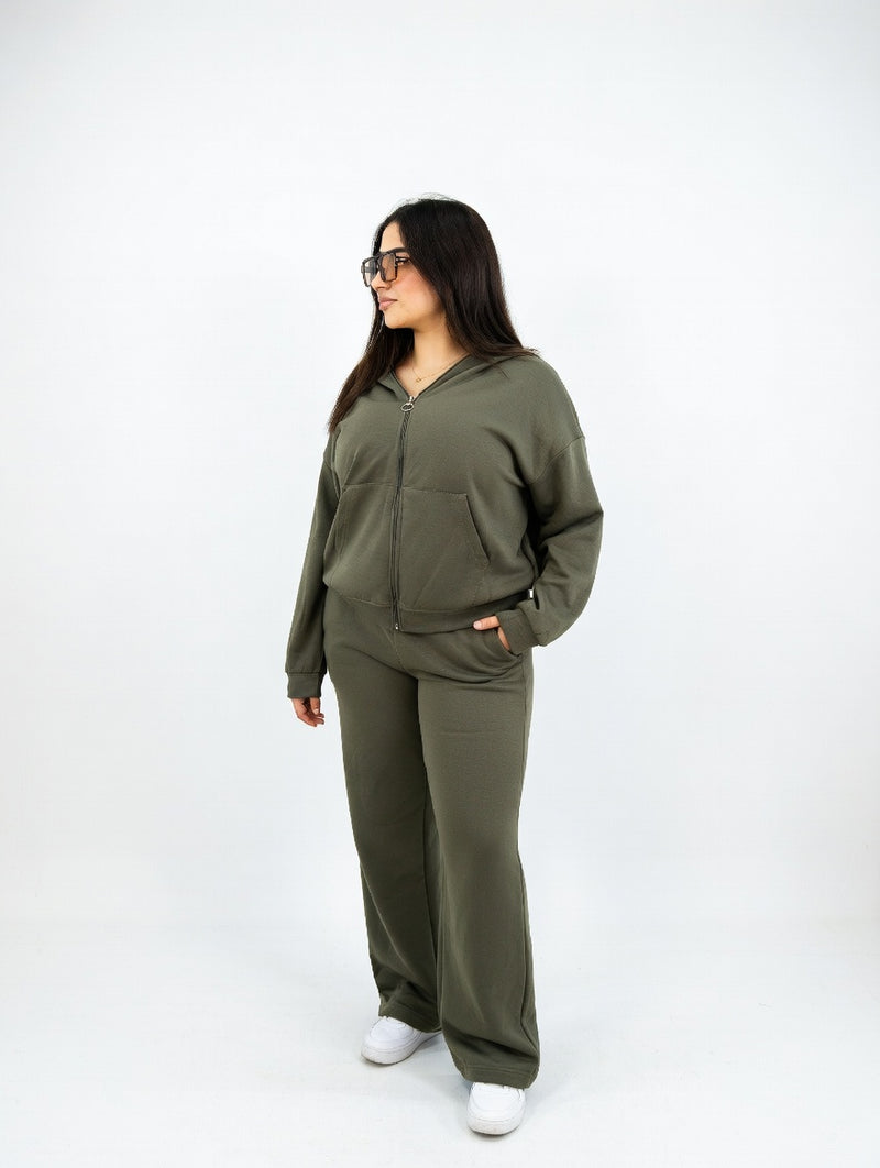 Ensemble Co-ord Lounge Vert Militaire Clair