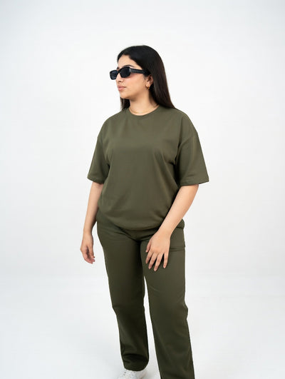 Ensemble "Urban Comfort" – Coupe Demi-Manche  kaki
