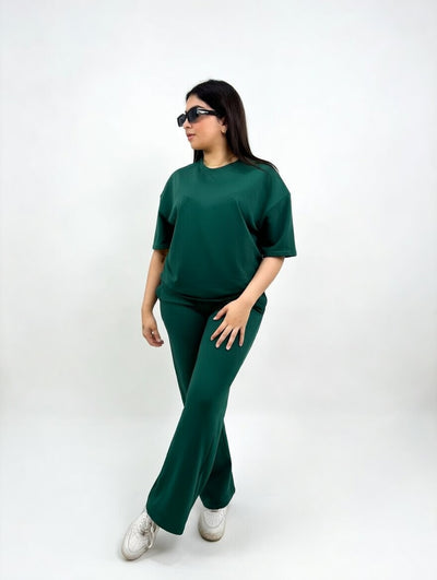 Ensemble "Urban Comfort" – Coupe Demi-Manche  Vert bouteille