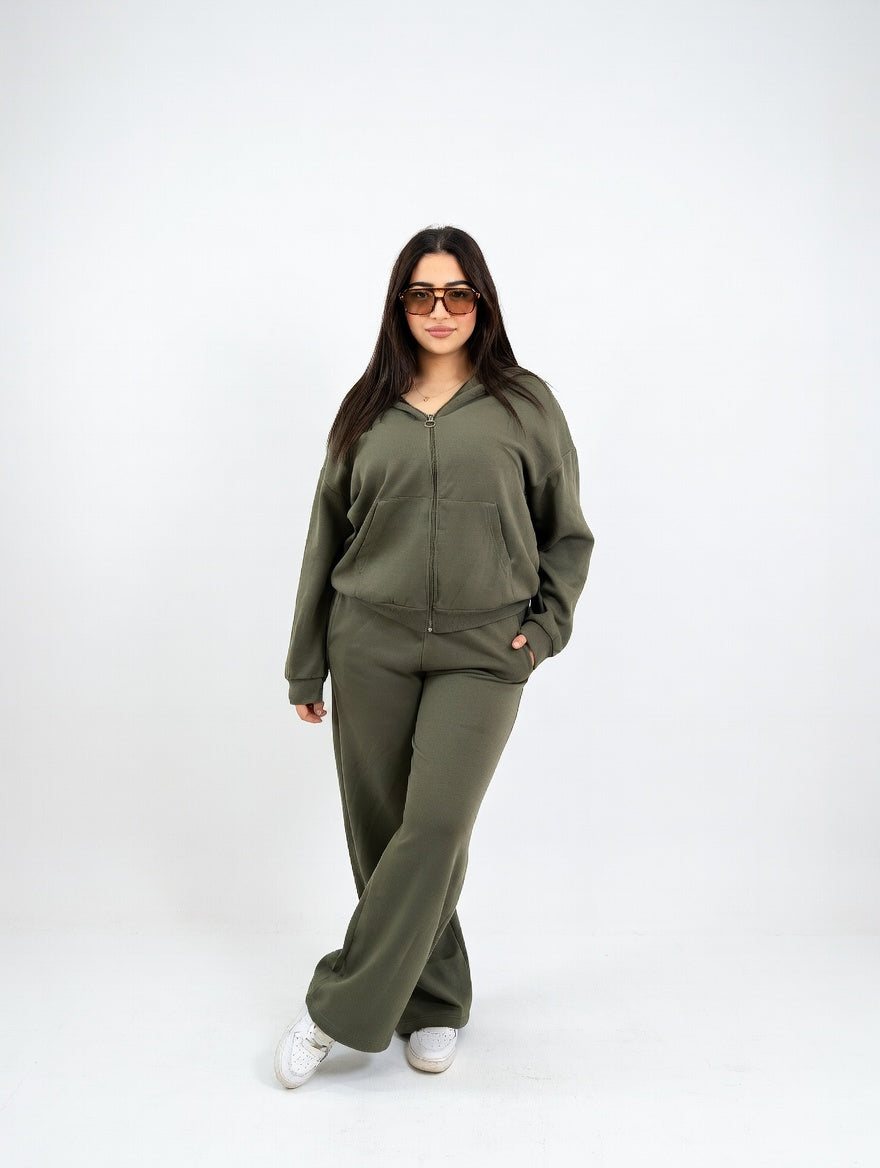 Ensemble Co-ord Lounge Vert Militaire Clair
